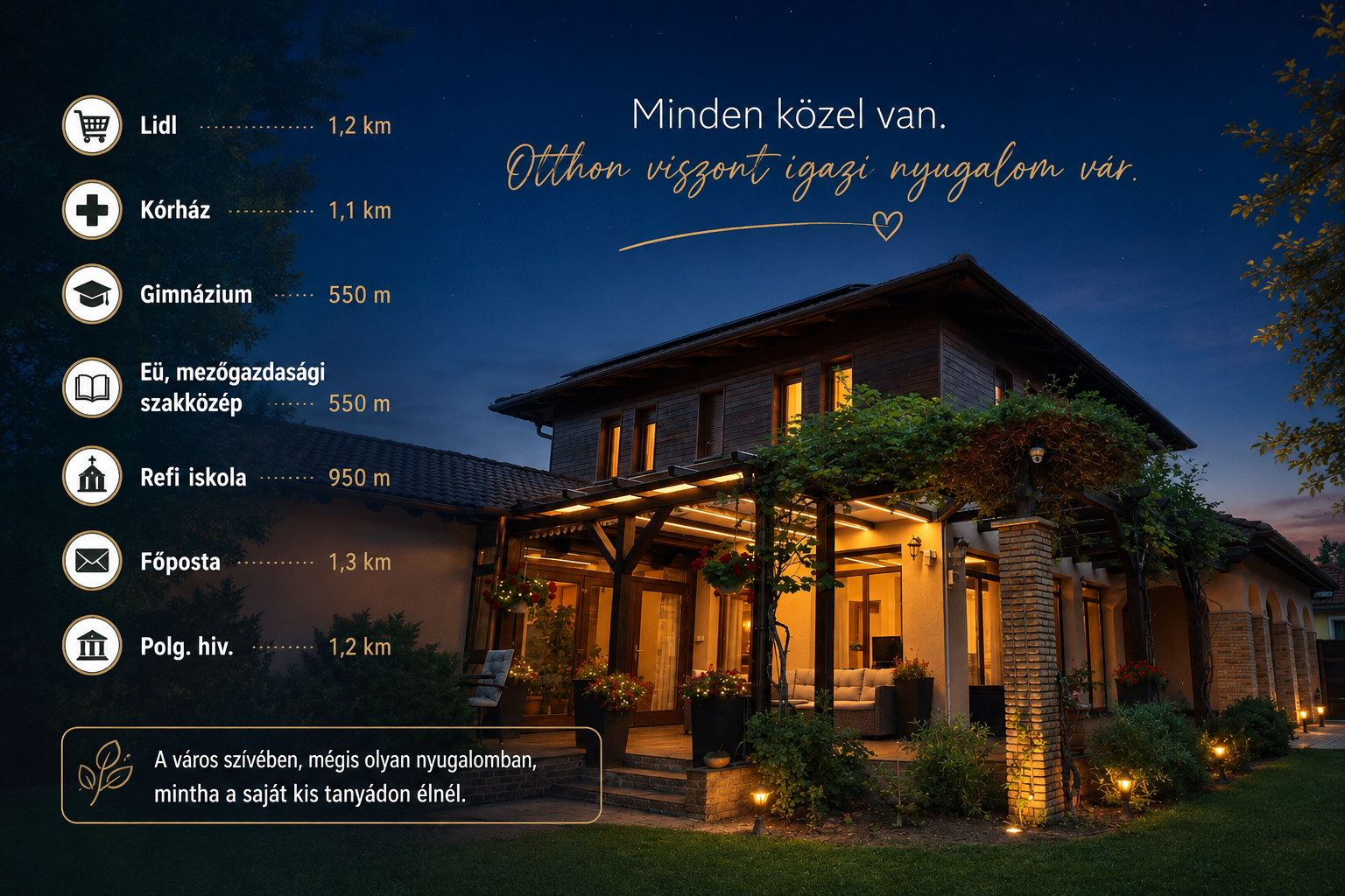 🌿 Központban, mégis mintha tanyán élnél
